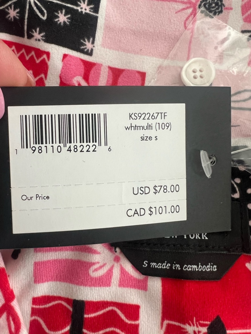NWT Kate Spade Presents Pajama Set - Picture 3 of 4